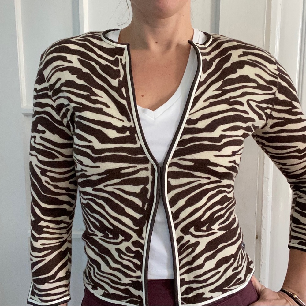 J. Crew Zebra Sweater sz S
